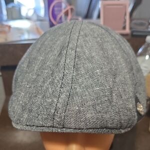 English Laundry Black and White Flat Cap